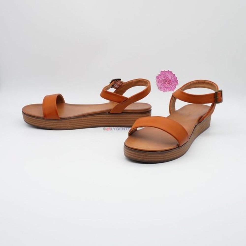 Brown Flatform Sandals Size 11 NEW